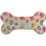 Easter Eggs Ceramic Dog Ornament - Front w/ Name or Text