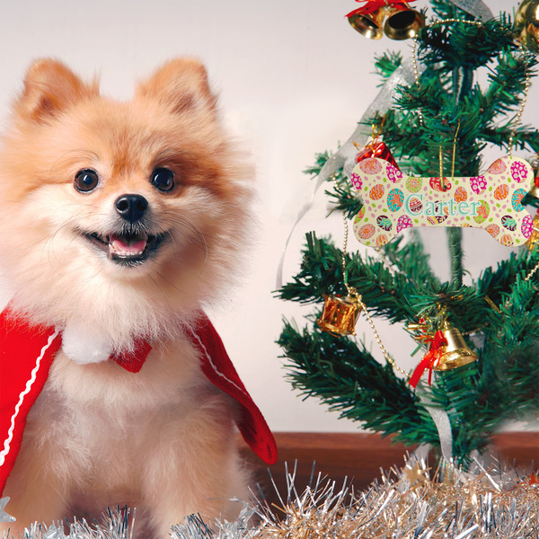 Easter Eggs Ceramic Flat Ornament - Bone (LIFESTYLE)