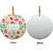 Easter Eggs Ceramic Flat Ornament - Circle Front & Back (APPROVAL)