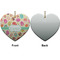 Easter Eggs Ceramic Flat Ornament - Heart Front & Back (APPROVAL)