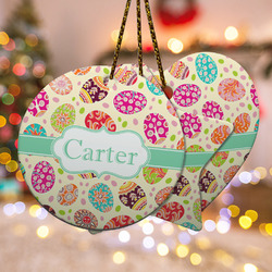 Easter Eggs Ceramic Ornament w/ Name or Text