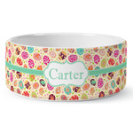 Easter Eggs Ceramic Dog Bowl (Personalized)
