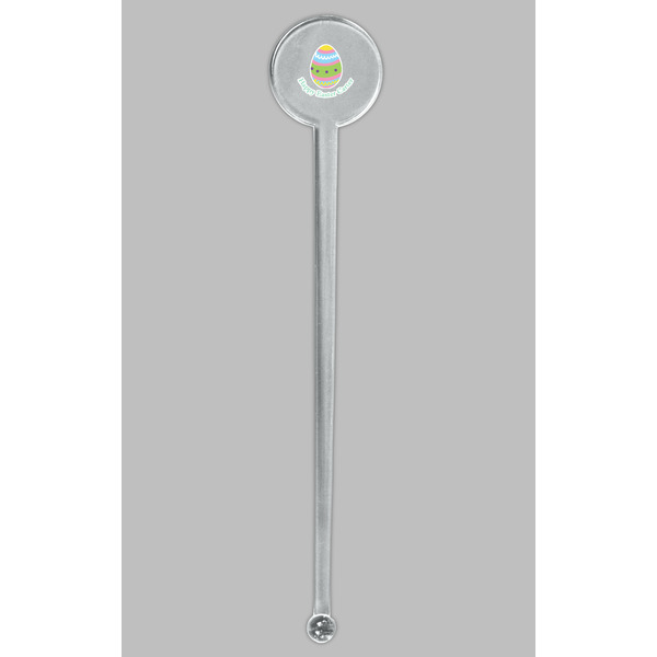 Easter Eggs Clear Plastic 7" Stir Stick - Round - Single Stick