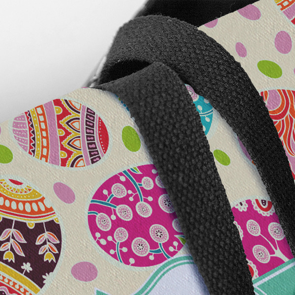 Easter Eggs Closeup of Tote w/Black Handles