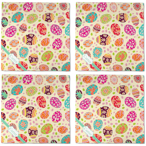Easter Eggs Cloth Napkins - Personalized Dinner (APPROVAL) Set of 4
