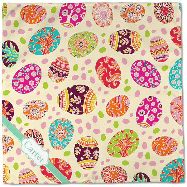 Easter Eggs Cloth Napkins - Personalized Dinner (Full Open)