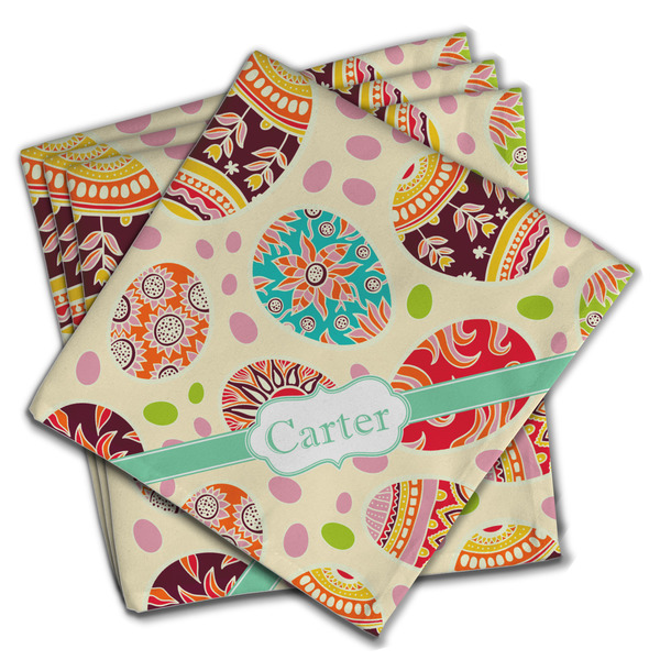 Easter Eggs Cloth Napkins - Personalized Dinner (PARENT MAIN Set of 4)