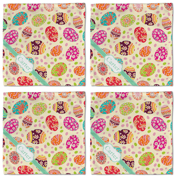 Easter Eggs Cloth Napkins - Personalized Lunch (APPROVAL) Set of 4