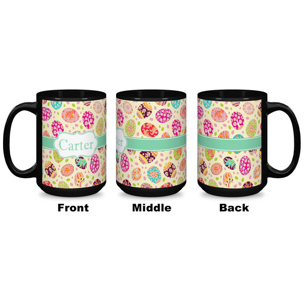 Easter Eggs Coffee Mug - 15 oz - Black APPROVAL