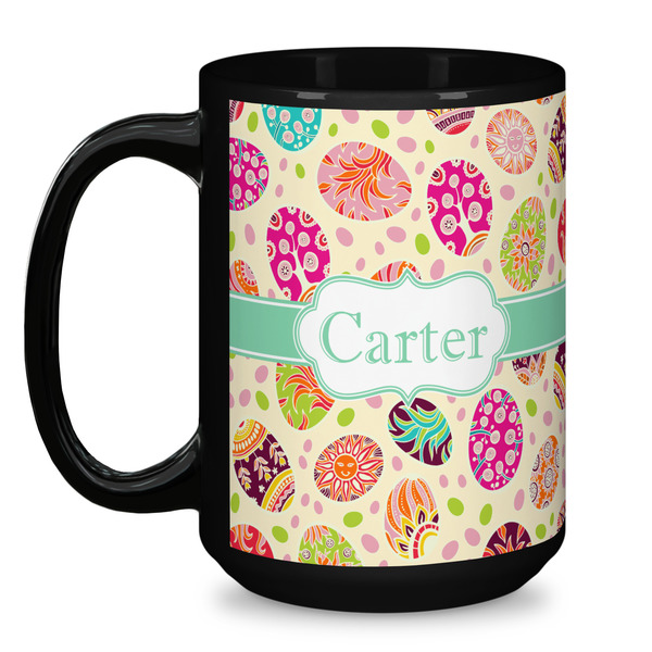 Easter Eggs Coffee Mug - 15 oz - Black