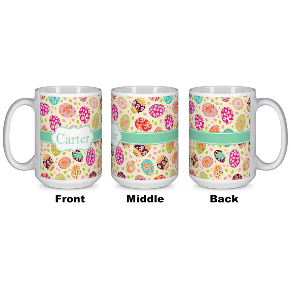 Easter Eggs Coffee Mug - 15 oz - White APPROVAL