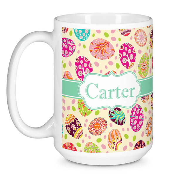 Easter Eggs Coffee Mug - 15 oz - White