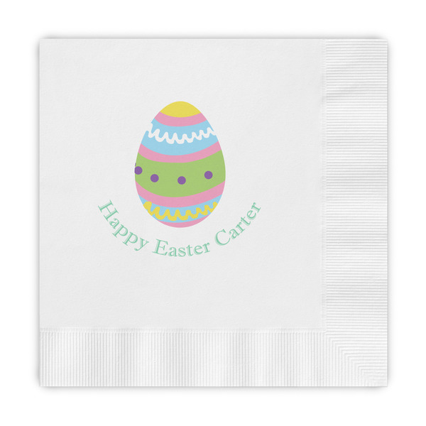 Custom Easter Eggs Embossed Decorative Napkins (Personalized)