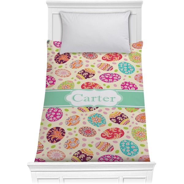 Custom Easter Eggs Comforter - Twin (Personalized)