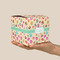 Easter Eggs Cube Favor Gift Box - On Hand - Scale View