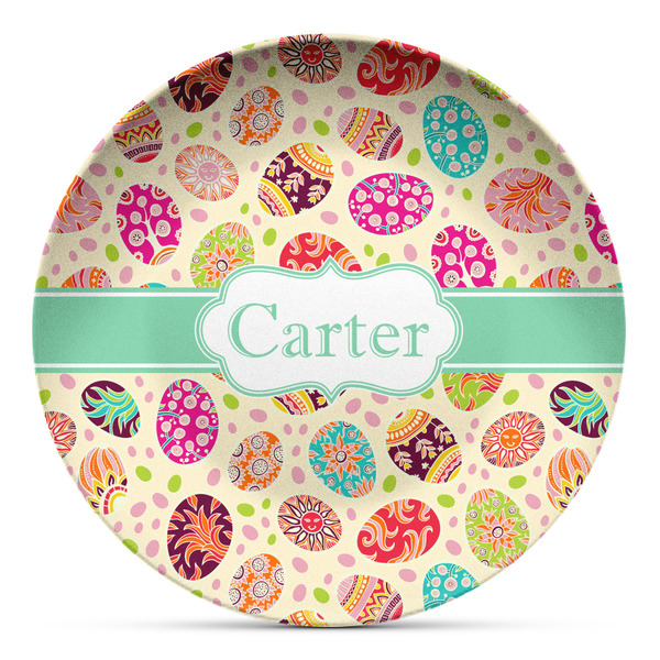 Custom Easter Eggs Microwave Safe Plastic Plate - Composite Polymer (Personalized)