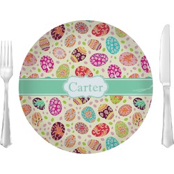 Easter Eggs Glass Lunch / Dinner Plate 10" (Personalized)