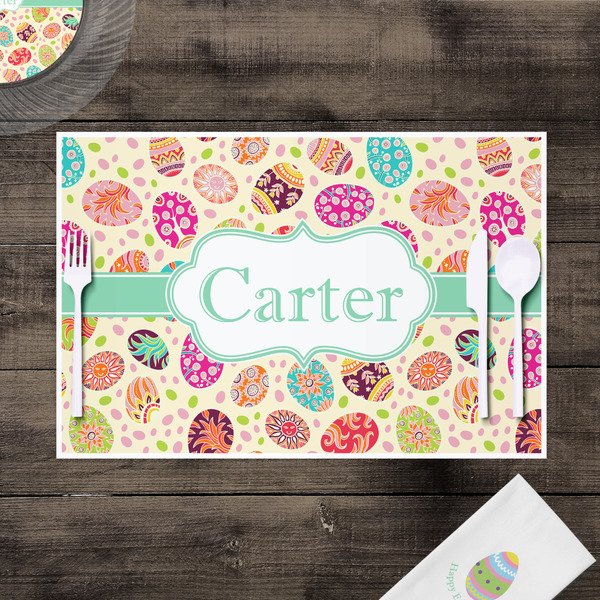 Easter Eggs Disposable Paper Placemat - In Context