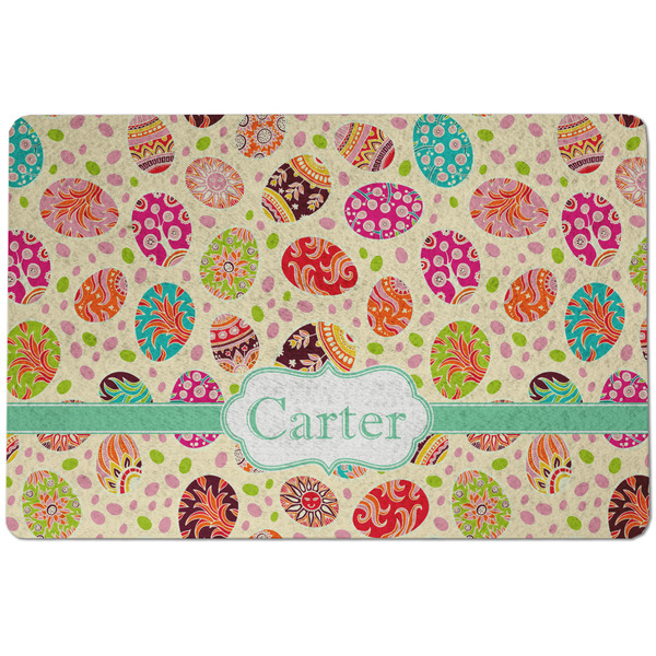 Custom Easter Eggs Dog Food Mat w/ Name or Text