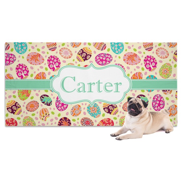 Custom Easter Eggs Dog Towel (Personalized)