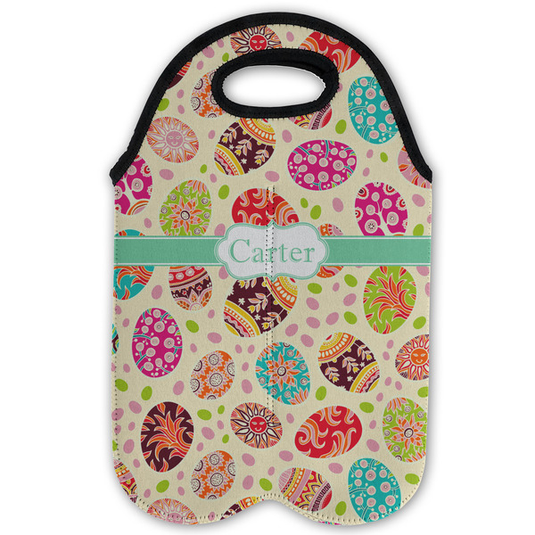 Easter Eggs Double Wine Tote - Flat (new)