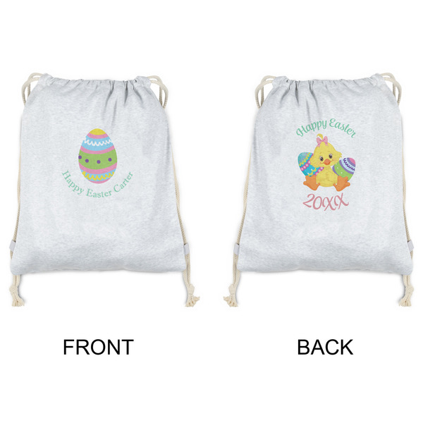 Easter Eggs Drawstring Backpacks - Sweatshirt Fleece - Double Sided - APPROVAL