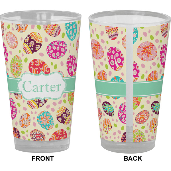Easter Eggs Pint Glass - Full Color - Front & Back Views