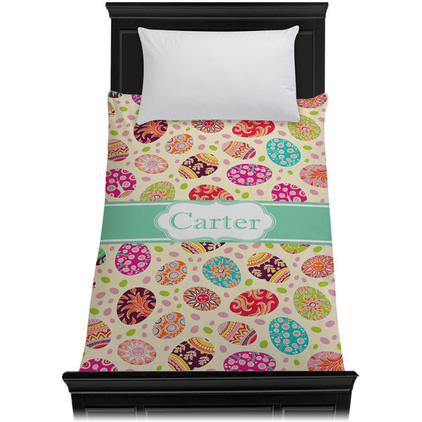 Easter Eggs Duvet Cover - Twin XL - On Bed - No Prop