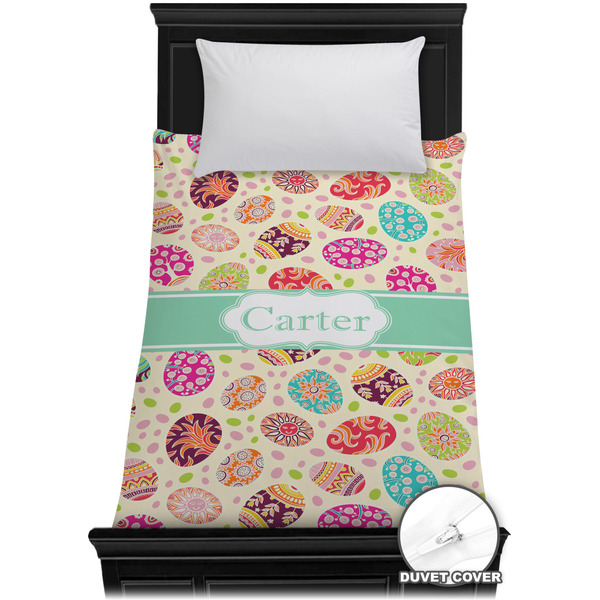 Custom Easter Eggs Duvet Cover - Twin XL (Personalized)