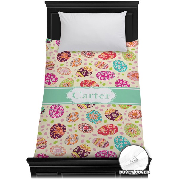 Custom Easter Eggs Duvet Cover - Twin (Personalized)