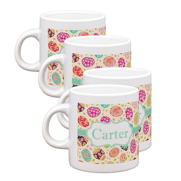 Custom Easter Eggs Single Shot Espresso Cups - Set of 4 (Personalized)