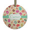 Easter Eggs Frosted Glass Ornament - Round