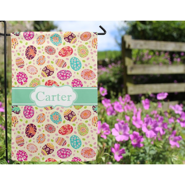 Easter Eggs Garden Flag - Outside In Flowers