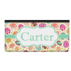 Easter Eggs Genuine Leather Checkbook Cover (Personalized)