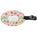 Easter Eggs Genuine Leather Oval Luggage Tag (Personalized)