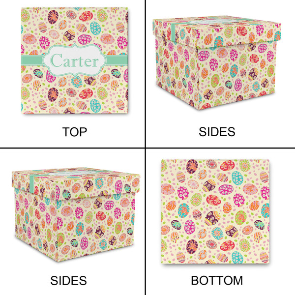 Easter Eggs Gift Boxes with Lid - Canvas Wrapped - Large - Approval