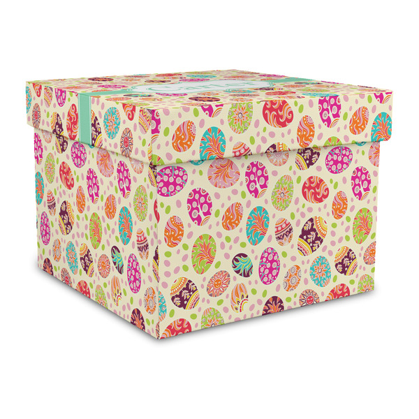 Custom Easter Eggs Gift Box with Lid - Canvas Wrapped - Large (Personalized)