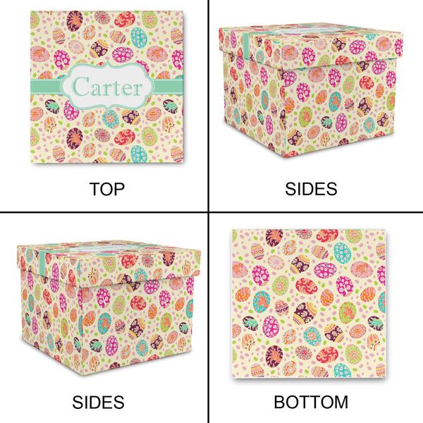 Easter Eggs Gift Boxes with Lid - Canvas Wrapped - Medium - Approval