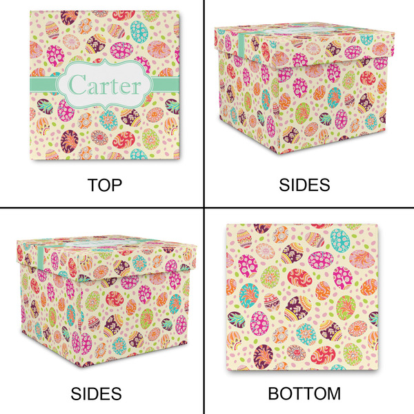 Easter Eggs Gift Boxes with Lid - Canvas Wrapped - Small - Approval