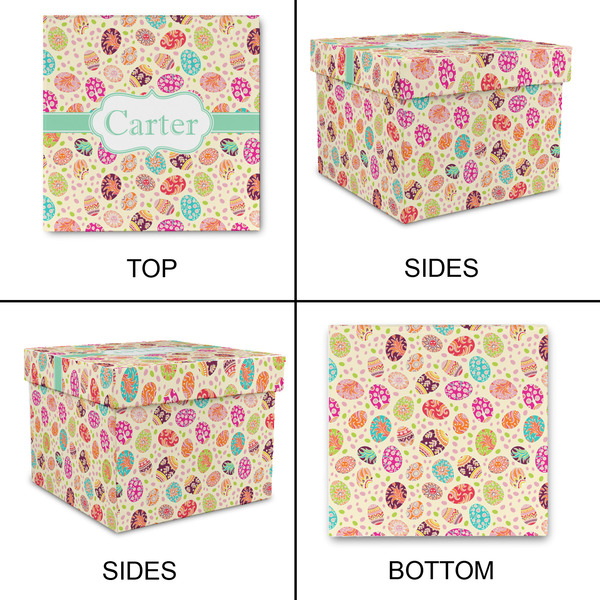 Easter Eggs Gift Boxes with Lid - Canvas Wrapped - X-Large - Approval