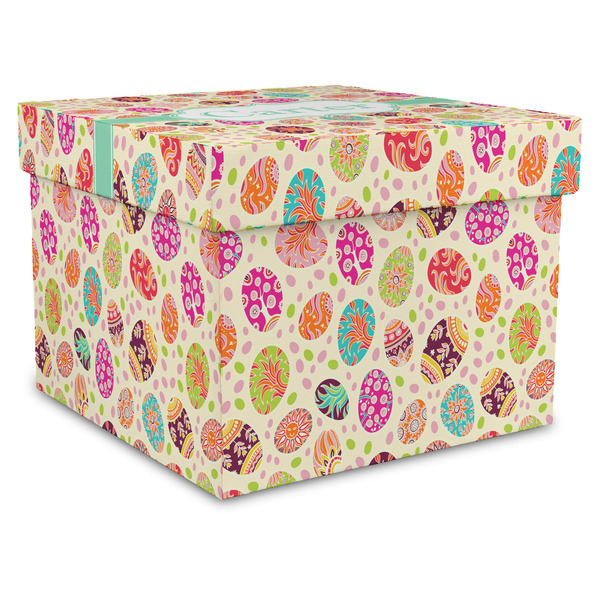 Custom Easter Eggs Gift Box with Lid - Canvas Wrapped - XX-Large (Personalized)