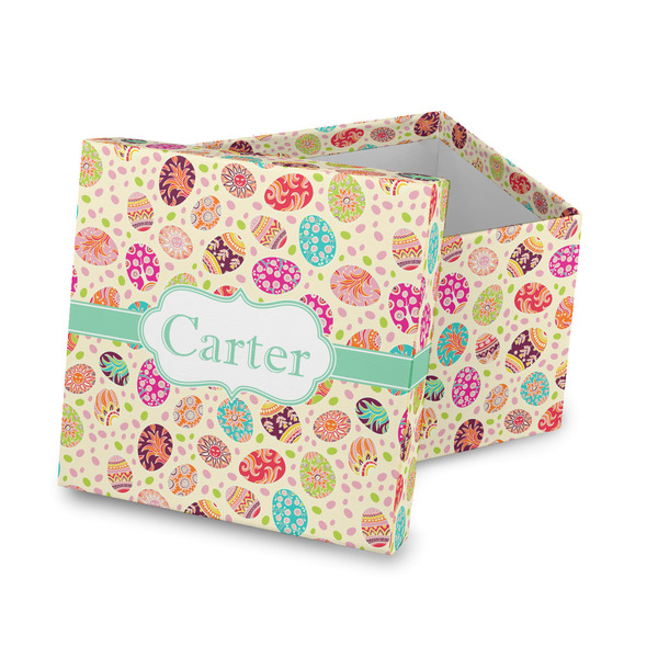 Custom Easter Eggs Gift Box with Lid - Canvas Wrapped (Personalized)