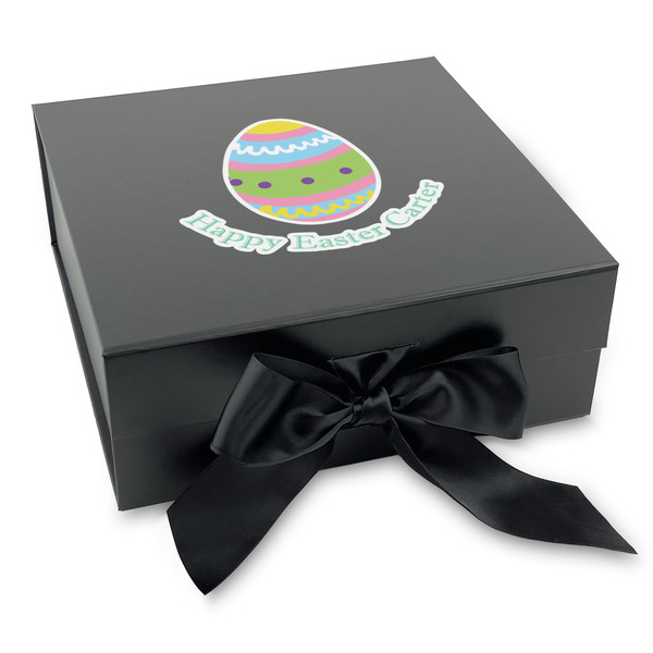 Custom Easter Eggs Gift Box with Magnetic Lid - Black (Personalized)