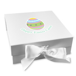 Easter Eggs Gift Box with Magnetic Lid - White (Personalized)