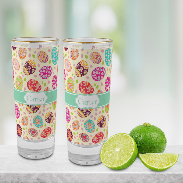 Easter Eggs Glass Shot Glass - 2 oz - LIFESTYLE