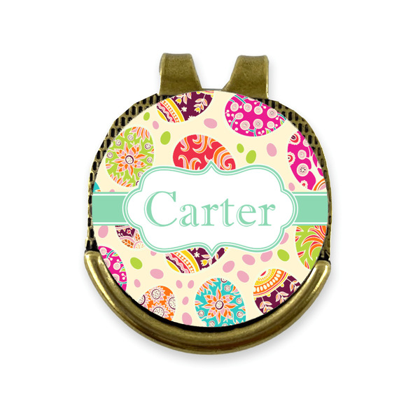 Custom Easter Eggs Golf Ball Marker - Hat Clip - Gold