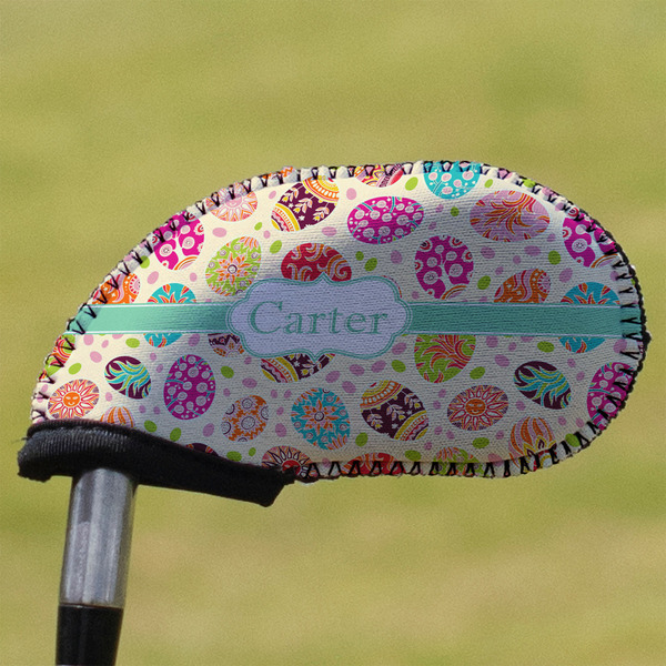 Custom Easter Eggs Golf Club Iron Cover - Single (Personalized)