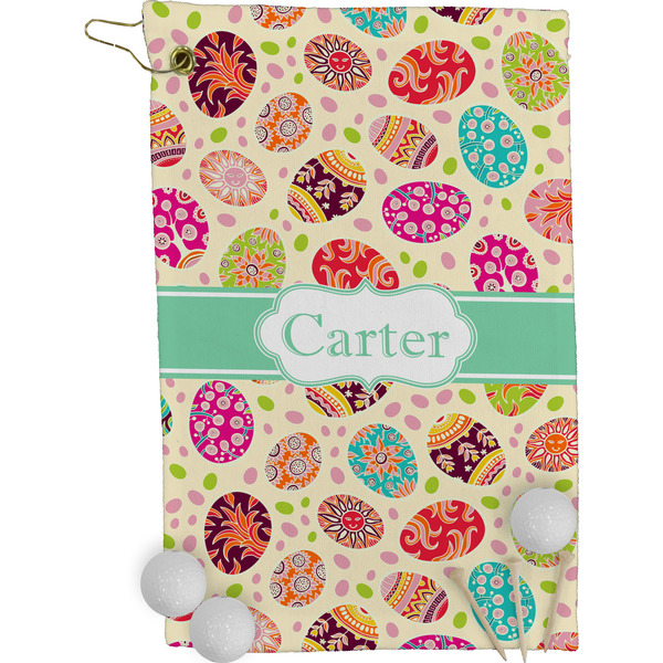 Easter Eggs Golf Towel (Personalized)