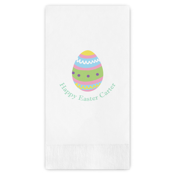 Custom Easter Eggs Guest Napkins - Full Color - Embossed Edge (Personalized)
