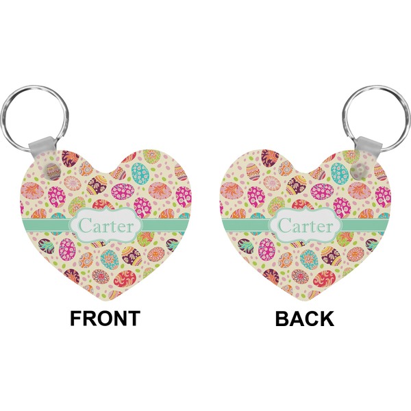 Easter Eggs Heart Keychain (Front + Back)